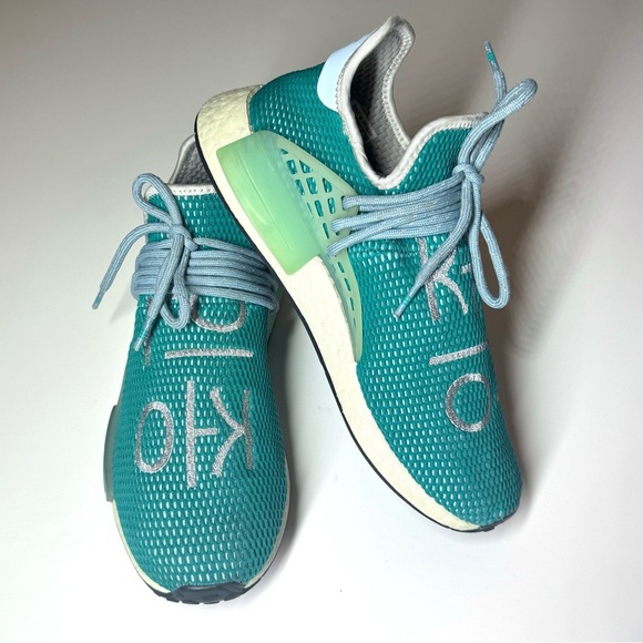 Adidas Pharrell Williams x NMD Human Race Dash Green Men's Sneakers Size- 9 - Picture 7 of 10
